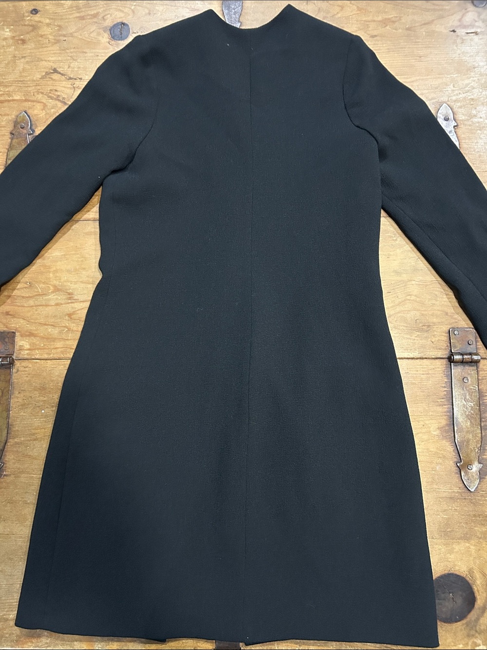 Backstage Black Longline Blazer Coat Women’s Size XS Gold Button - Picture 7 of 8